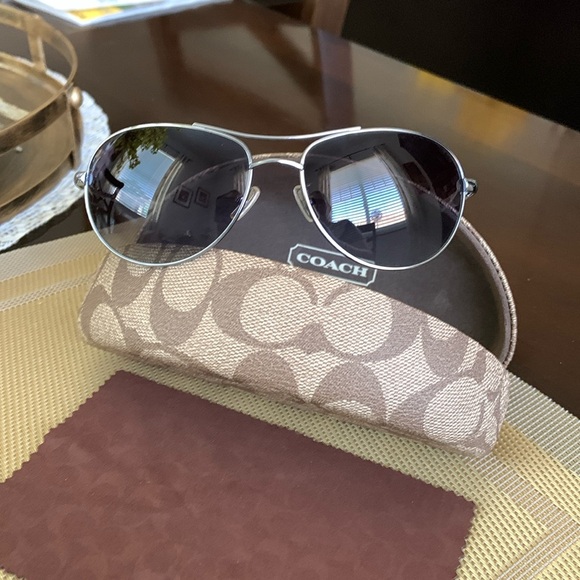 Coach Allegra sunglasses in silver tone - Picture 1 of 15
